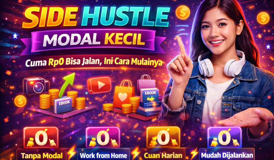 side hustle modal kecil menghasilkan uang online tanpa modal dari rumah
