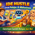ilustrasi side hustle untuk pelajar dan mahasiswa menghasilkan uang sambil belajar