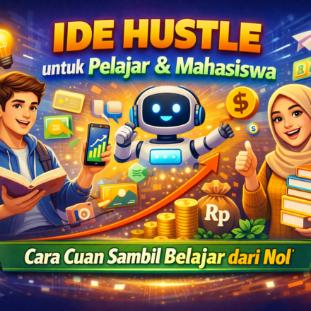 ilustrasi side hustle untuk pelajar dan mahasiswa menghasilkan uang sambil belajar