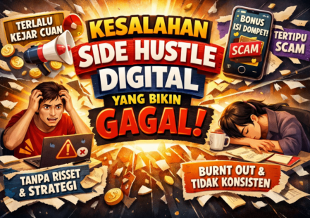 kesalahan side hustle digital yang menyebabkan gagal menghasilkan uang online