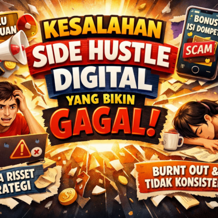 kesalahan side hustle digital yang menyebabkan gagal menghasilkan uang online