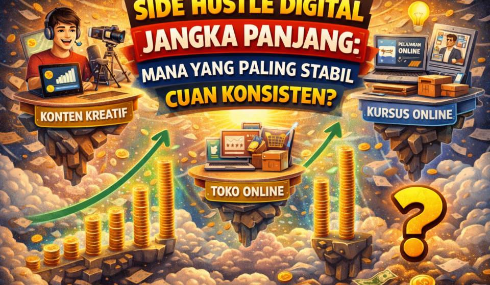side hustle digital jangka panjang menghasilkan penghasilan stabil dari internet